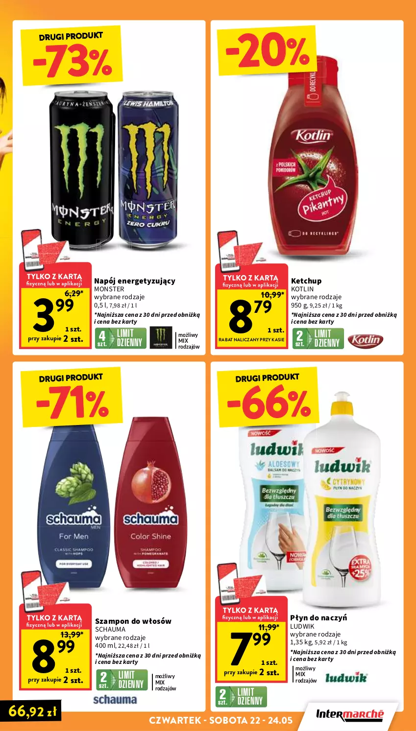 Gazetka promocyjna Intermarche - Gazetka Intermarche - ważna 22.05 do 28.05.2025 - strona 5 - produkty: Ketchup, Kotlin, Ludwik, Napój, Schauma, Szampon
