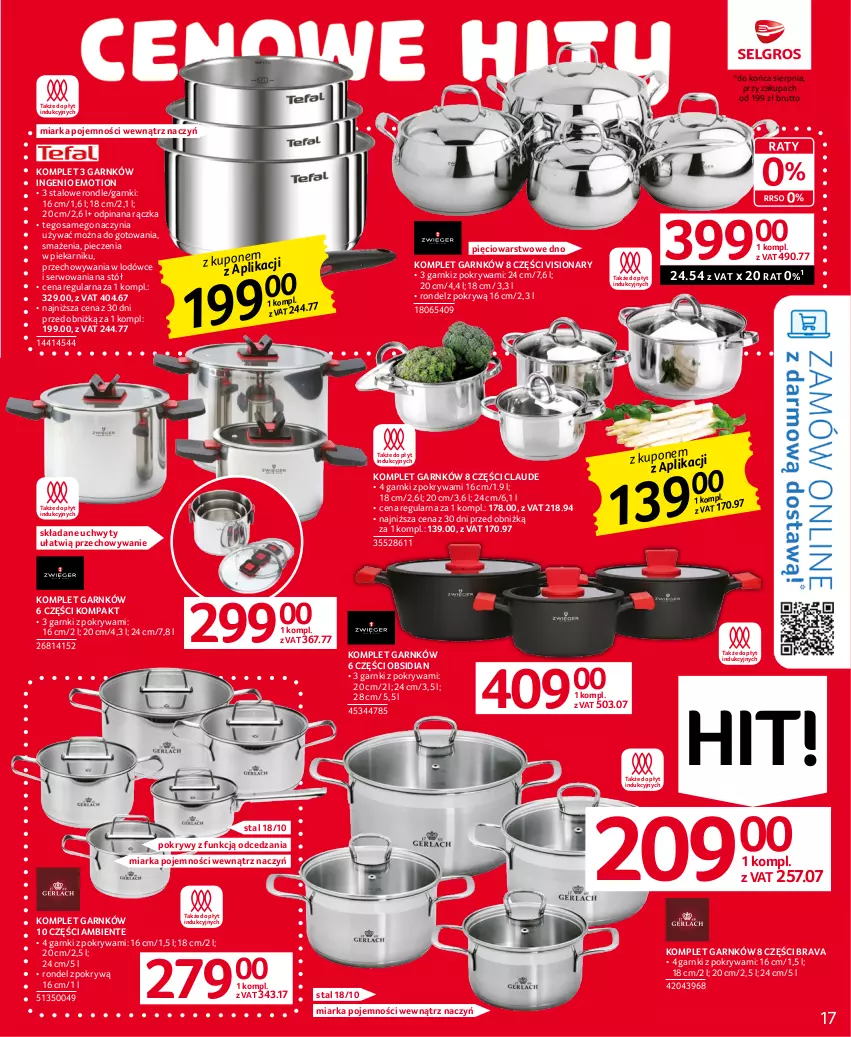 Gazetka promocyjna Selgros - Oferta przemysłowa - ważna 27.07 do 09.08.2023 - strona 17 - produkty: Miarka, Piec, Piekarnik, Pokrywa, Rondel, Ser, Stół, Uchwyty