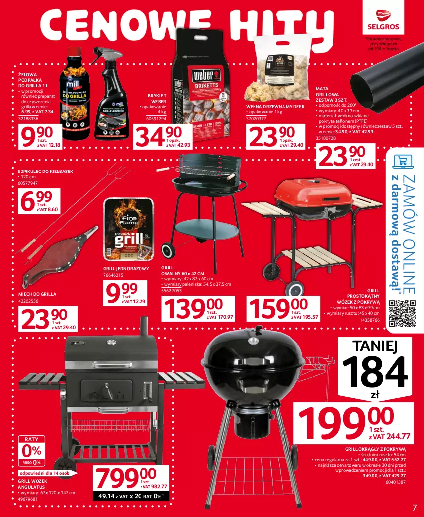 Gazetka promocyjna Selgros - Oferta przemysłowa - ważna 27.07 do 09.08.2023 - strona 7 - produkty: Grill, Por, Preparat do czyszczenia, Wełna, Wózek