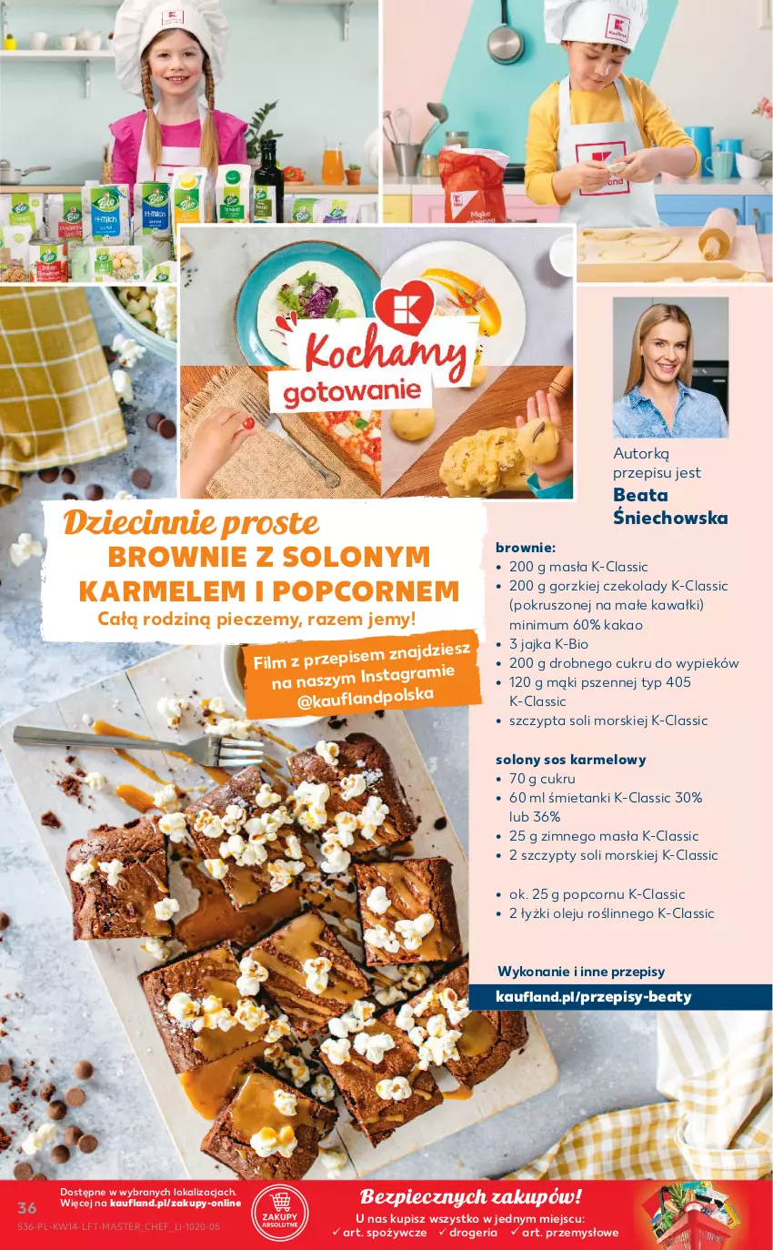 Gazetka promocyjna Kaufland - OFERTA TYGODNIA - ważna 08.04 do 14.04.2021 - strona 36 - produkty: Brownie, Dzieci, Gra, Kakao, Kawa, Olej, Piec, Popcorn, Sos