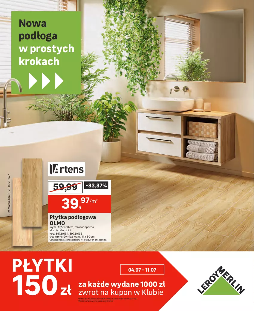 Gazetka promocyjna Leroy Merlin - Gazetka Leroy Merlin - ważna 03.07 do 23.07.2024 - strona 1 - produkty: Płytka, Por