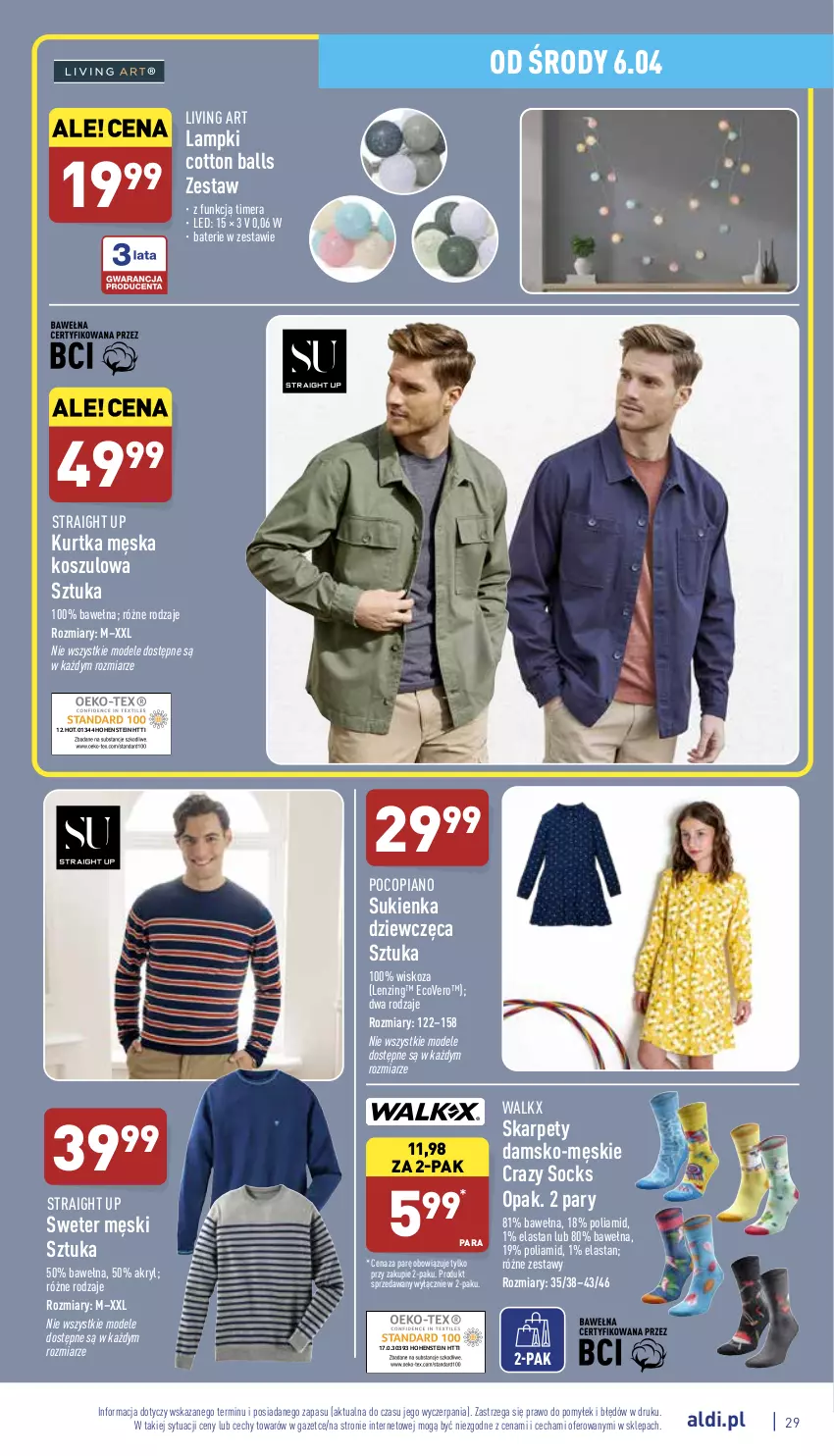 Gazetka promocyjna Aldi - Pełny katalog - ważna 04.04 do 10.04.2022 - strona 29 - produkty: Karp, Kosz, Kurtka, Pocopiano, Sukienka, Sweter, Wełna