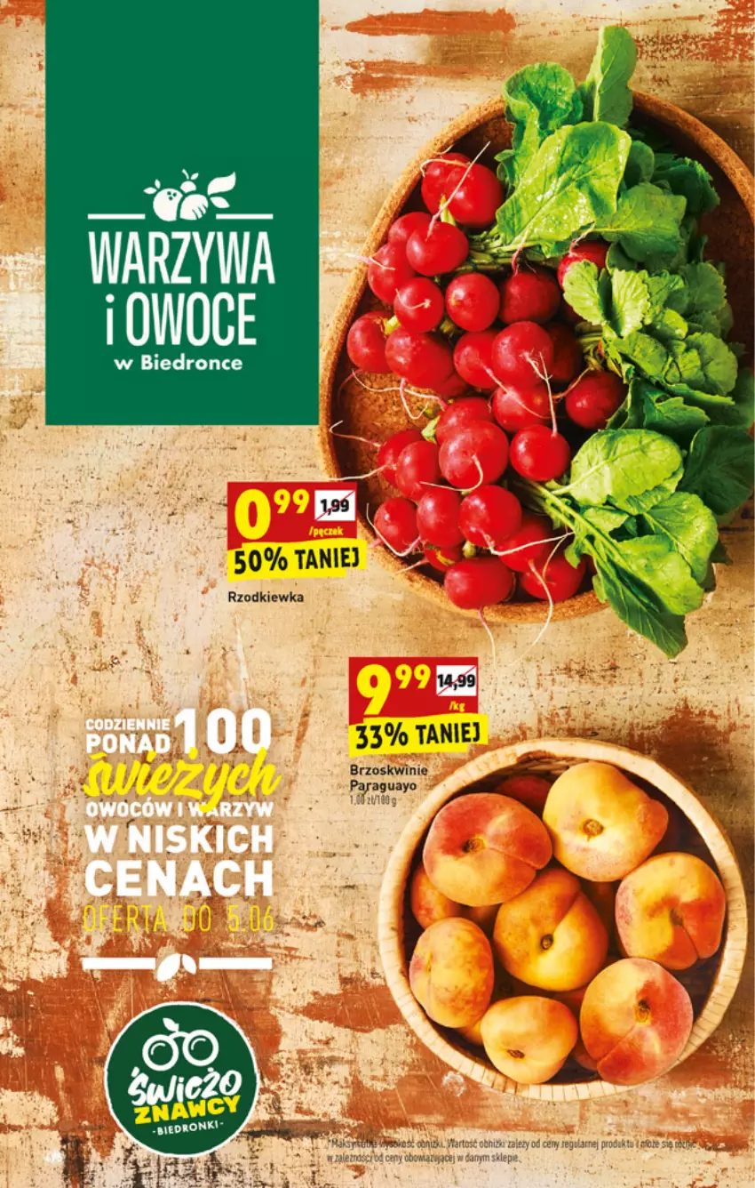 Gazetka promocyjna Biedronka - W tym tygodniu - ważna 04.06 do 05.06.2021 - strona 4 - produkty: Brzoskwinie, Dron, Owoce, Rzodkiewka