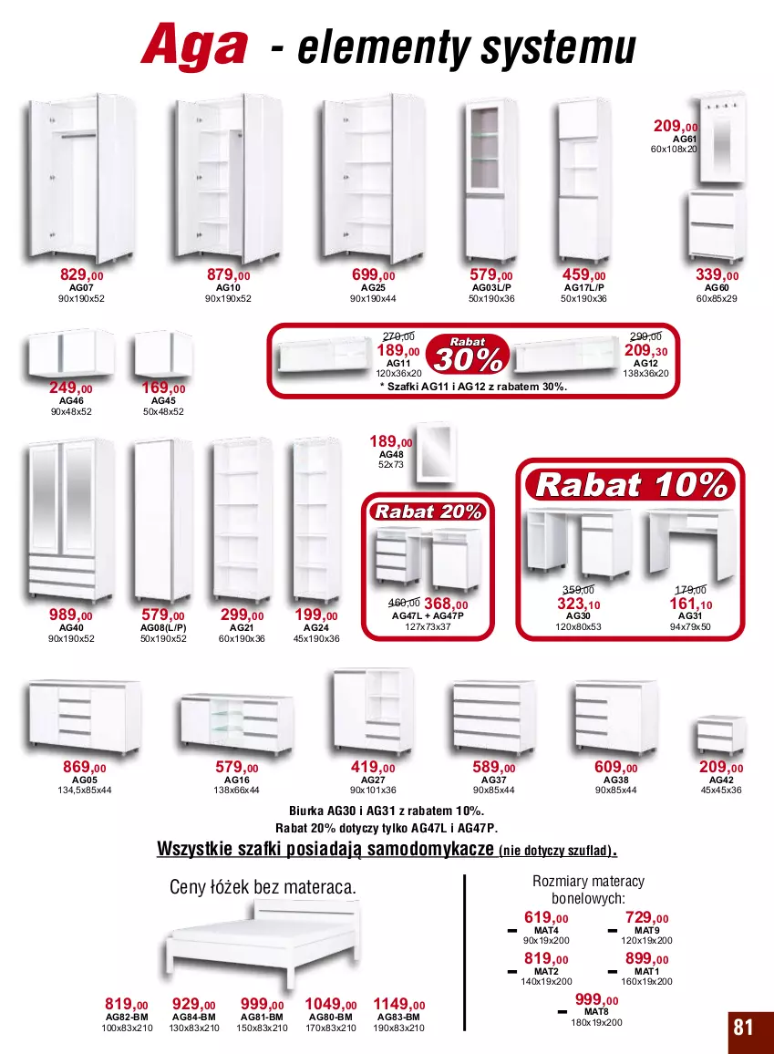 Gazetka promocyjna Bodzio - ważna 01.10 do 31.12.2022 - strona 81 - produkty: Biurka, Materac, Tera