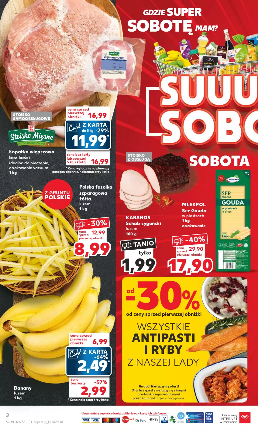 Gazetka promocyjna Kaufland - Gazetka tygodnia - ważna 07.09 do 13.09.2023 - strona 2 - produkty: Banany, Fa, Gouda, Grunt, Kabanos, Piec, Ser, Waga