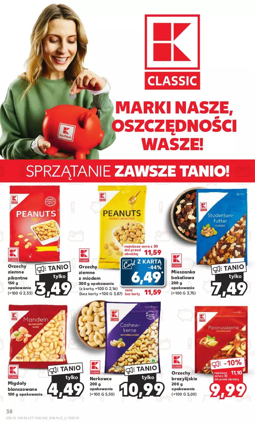 Gazetka promocyjna Kaufland - Gazetka tygodnia - ważna 07.09 do 13.09.2023 - strona 38 - produkty: Mieszanka bakaliowa, Migdały, Sprzątanie