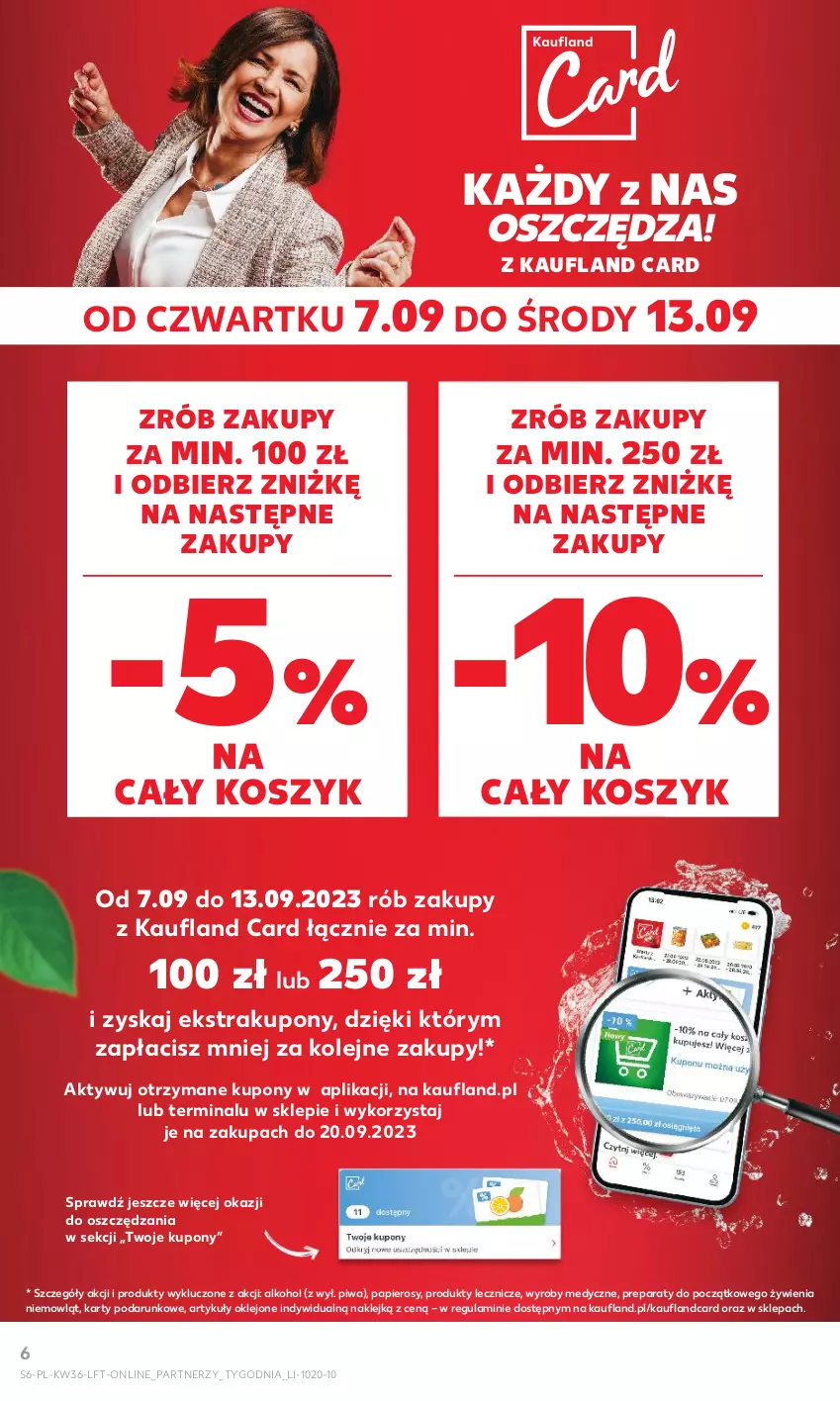 Gazetka promocyjna Kaufland - Gazetka tygodnia - ważna 07.09 do 13.09.2023 - strona 6 - produkty: Klej, Kosz, Olej, Papier, Piwa, Znicz