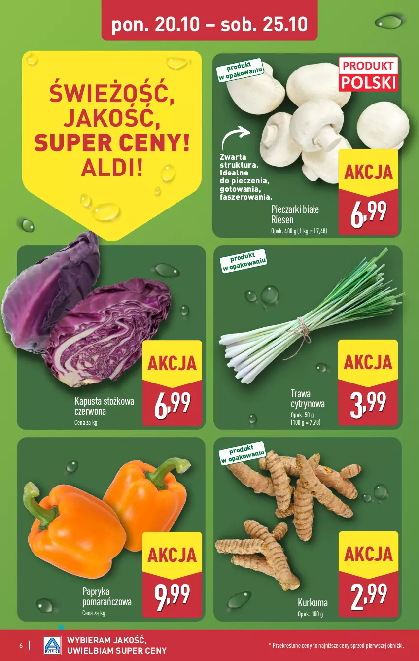 Gazetka promocyjna Aldi - Pełna oferta - ważna 20.10 do 25.10.2025 - strona 6 - produkty: Fa, Kurkuma, Papryka, Piec
