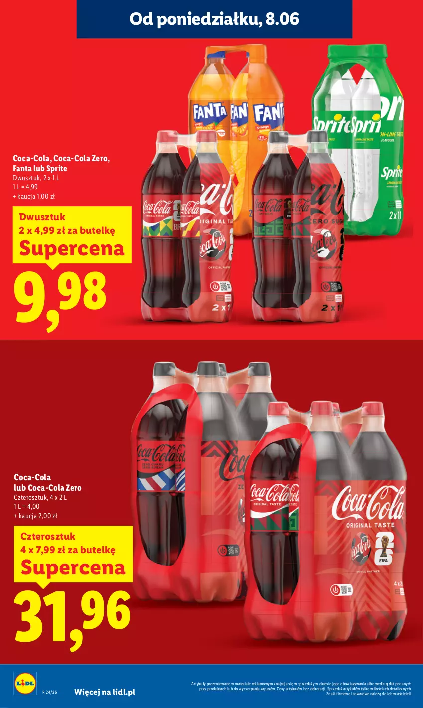 Gazetka promocyjna Lidl - Gazetka ważna od 8.06 do 10.06 - ważna 08.06 do 10.06.2026 - strona 10 - produkty: Coca-Cola, Fa, Fanta, Sprite