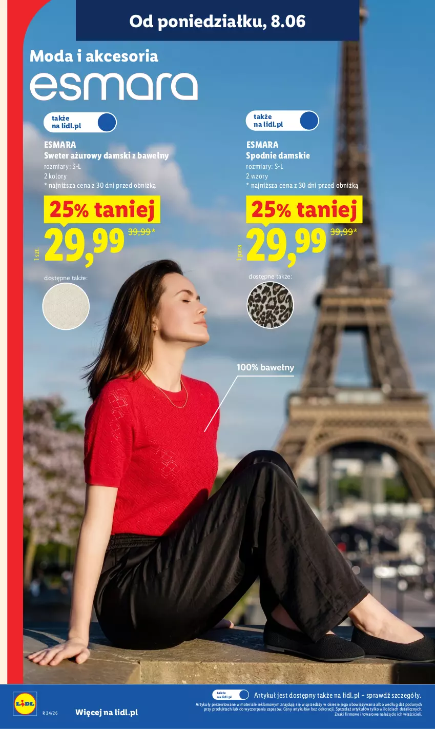 Gazetka promocyjna Lidl - Gazetka ważna od 8.06 do 10.06 - ważna 08.06 do 10.06.2026 - strona 32 - produkty: Moda, Spodnie, Sweter