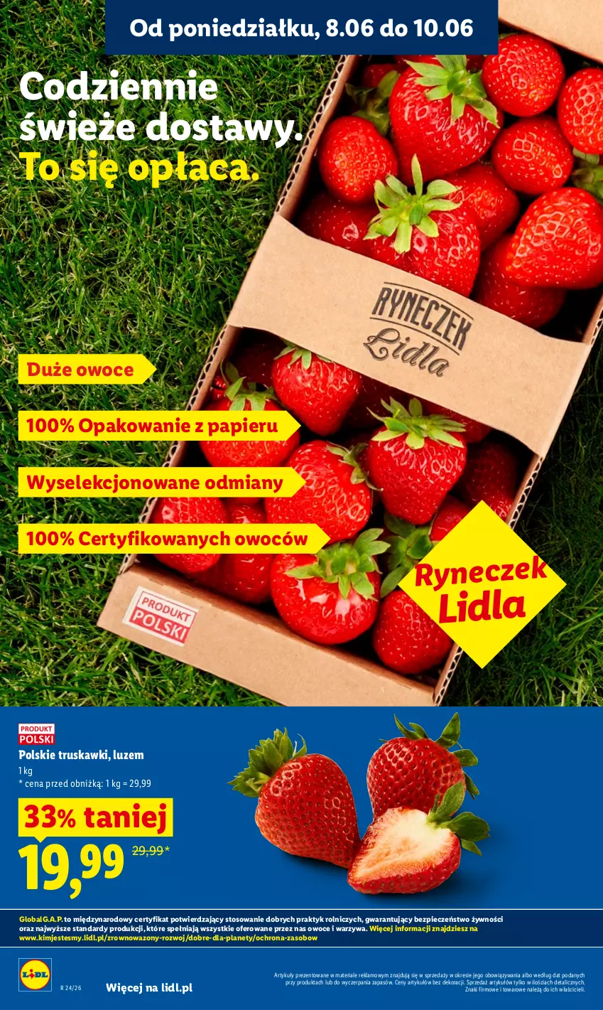 Gazetka promocyjna Lidl - Gazetka ważna od 8.06 do 10.06 - ważna 08.06 do 10.06.2026 - strona 36 - produkty: LG, Owoce, Papier, Piec, Truskawki, Warzywa, Wazon