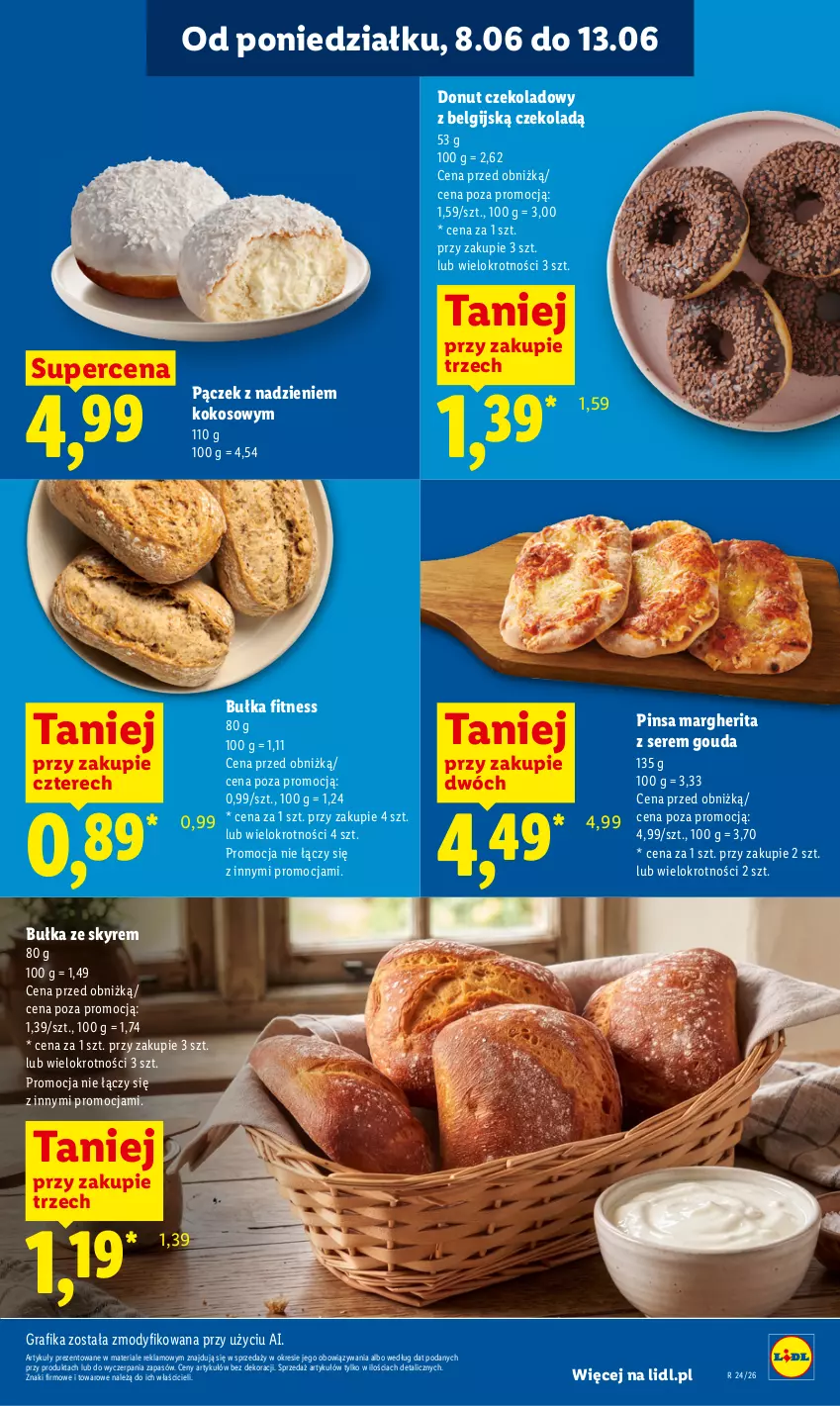Gazetka promocyjna Lidl - Gazetka ważna od 8.06 do 10.06 - ważna 08.06 do 10.06.2026 - strona 47 - produkty: Bułka, Bułka fitness, Donut, Gouda, Gra, Grafika, Kokos, LG, Pączek, Ser