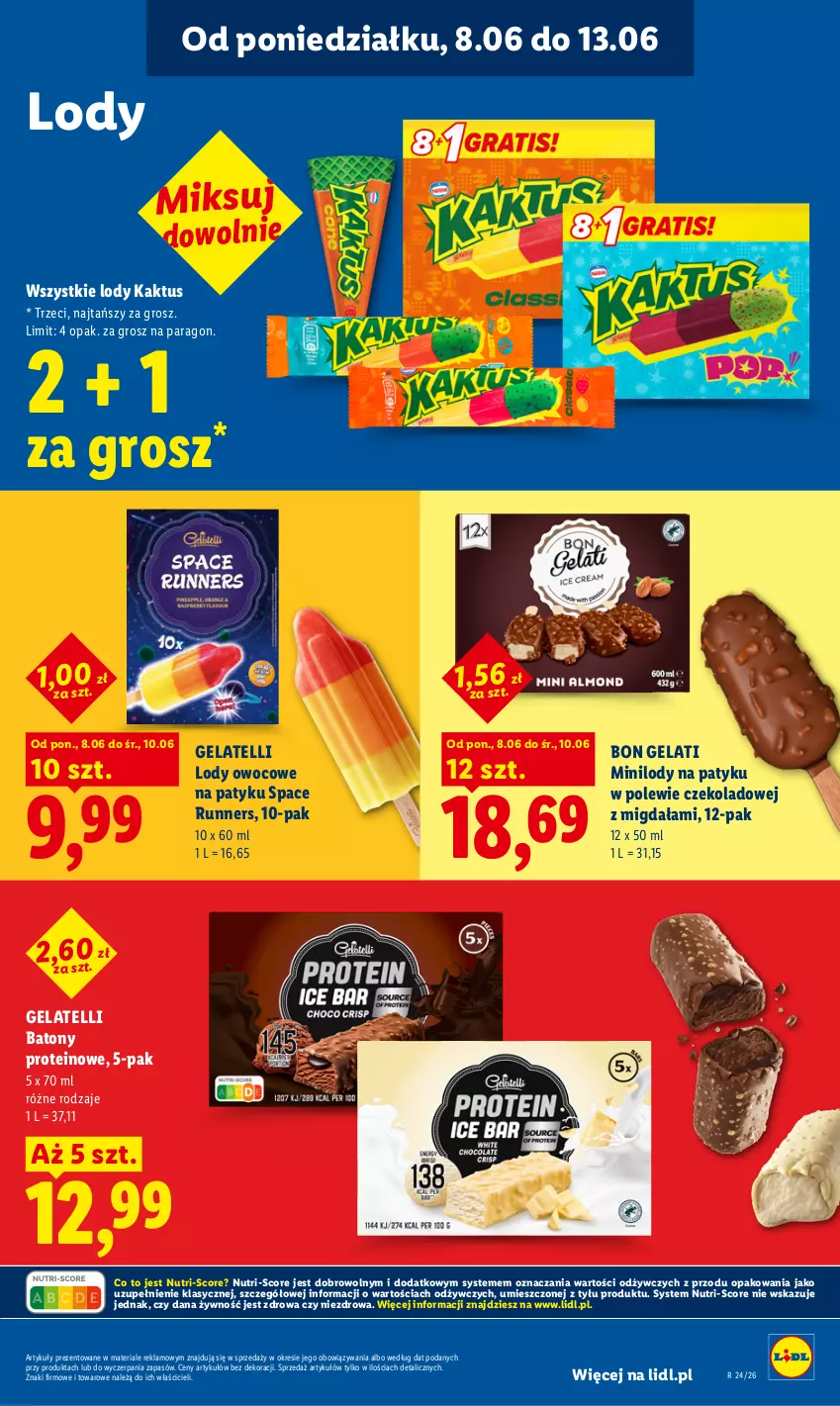 Gazetka promocyjna Lidl - Gazetka ważna od 8.06 do 10.06 - ważna 08.06 do 10.06.2026 - strona 59 - produkty: Baton, Kaktus, Lody