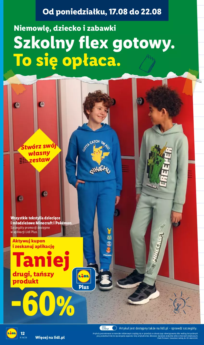 Gazetka promocyjna Lidl - Gazetka ważna od 17.08. do 22.08. - ważna 17.08 do 22.08.2026 - strona 12 - produkty: Dzieci, Minecraft, Pokémon