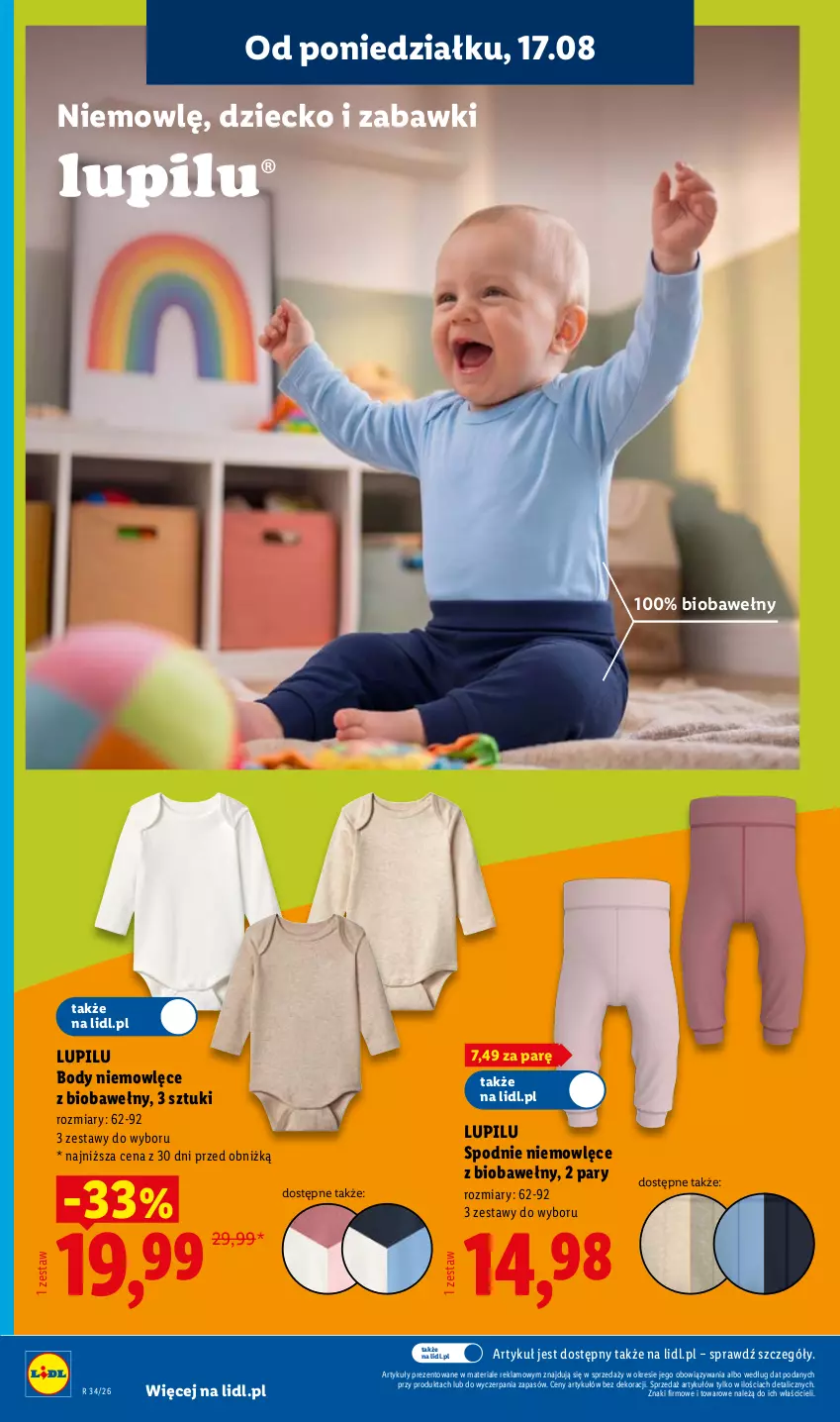 Gazetka promocyjna Lidl - Gazetka ważna od 17.08. do 22.08. - ważna 17.08 do 22.08.2026 - strona 18 - produkty: Body, Spodnie
