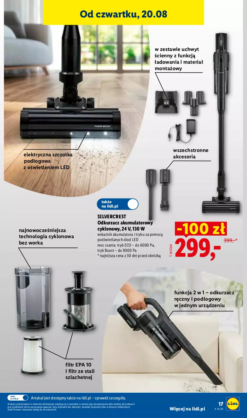Gazetka promocyjna Lidl - Gazetka ważna od 17.08. do 22.08. - ważna 17.08 do 22.08.2026 - strona 27 - produkty: Akumulator, Odkurzacz, Orka, Silvercrest, Szczotka