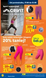 Gazetka promocyjna Lidl - Gazetka ważna od 17.08. do 22.08. - Gazetka - ważna od 22.08 do 22.08.2026 - strona 20 - produkty: Sok, Por, Gin, Telefon, Rower, Sport, Mars, Legginsy, Spodnie, LG
