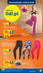 Gazetka promocyjna Lidl - Gazetka ważna od 17.08. do 22.08. - Gazetka - ważna od 22.08 do 22.08.2026 - strona 21 - produkty: Sok, Gin, Legginsy, Spodnie, LG