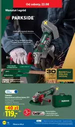 Gazetka promocyjna Lidl - Gazetka ważna od 17.08. do 22.08. - Gazetka - ważna od 22.08 do 22.08.2026 - strona 54 - produkty: Parkside, Ser, Szlifierka kątowa, Szlifierka, Ogród, Akumulator