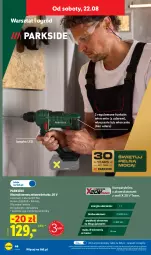 Gazetka promocyjna Lidl - Gazetka ważna od 17.08. do 22.08. - Gazetka - ważna od 22.08 do 22.08.2026 - strona 56 - produkty: Parkside, Ser, Wiertarka, Walizka, Tarka, Młot, Młotowiertarka, Ogród, Akumulator