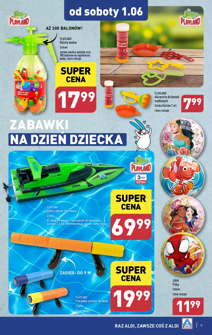 Gazetka promocyjna Aldi - Artykuły przemysłowe i tekstylia - ważna 29.05 do 01.06.2024 - strona 9 - produkty: Balony, Kontroler, Pistolet