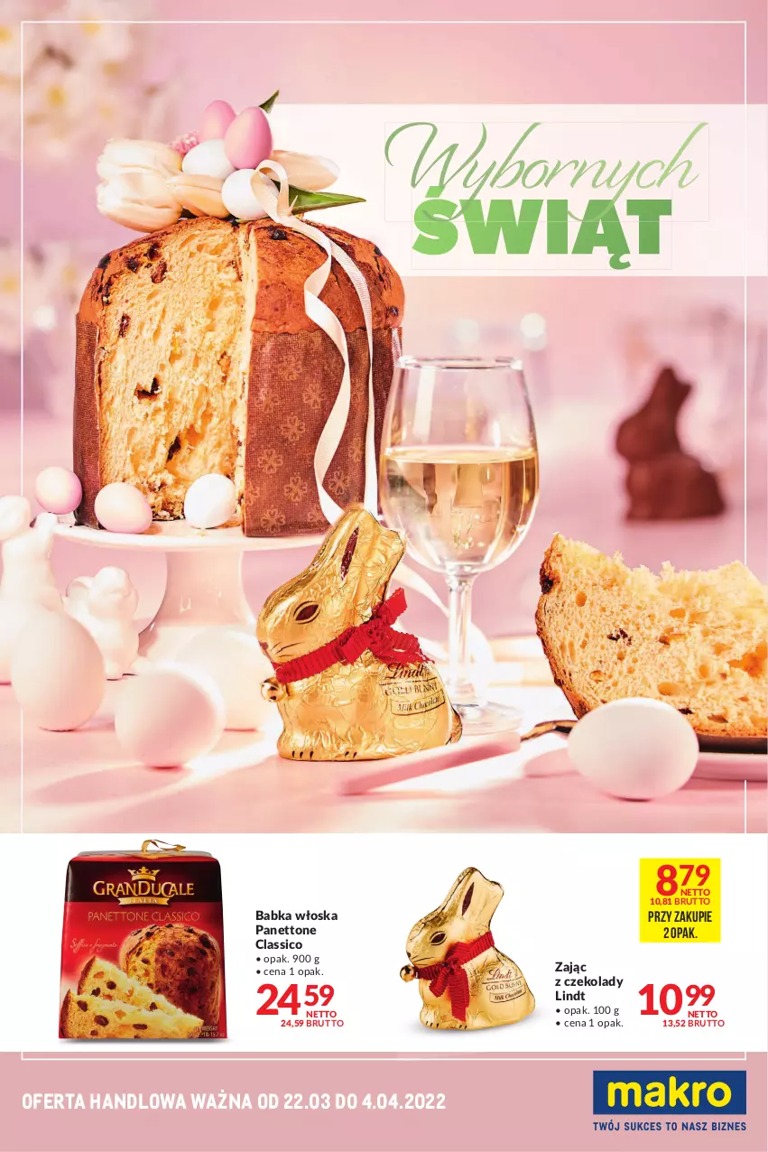 Gazetka promocyjna Makro - [Oferta specjalna] Delikatesy - ważna 22.03 do 04.04.2022 - strona 1 - produkty: Babka, Lindt