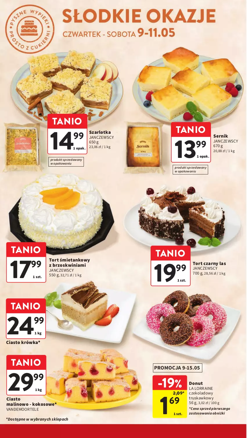 Gazetka promocyjna Intermarche - Gazetka Intermarche - ważna 09.05 do 15.05.2024 - strona 10 - produkty: Donut, Kokos, Ser, Szarlotka