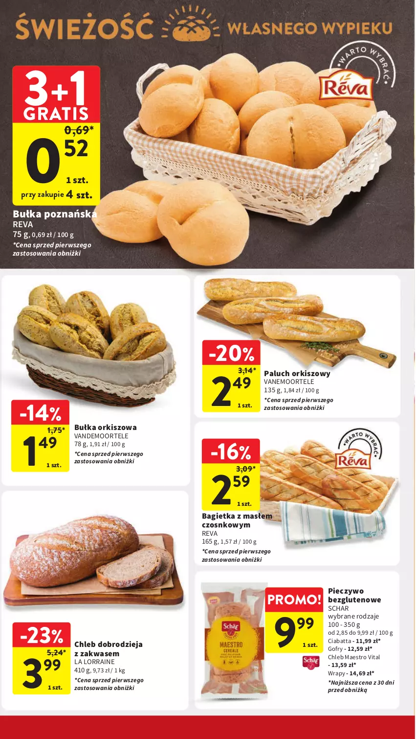 Gazetka promocyjna Intermarche - Gazetka Intermarche - ważna 09.05 do 15.05.2024 - strona 18 - produkty: Bagietka, Bułka, Chleb, Ciabatta, Gofry, Gra, Piec, Pieczywo