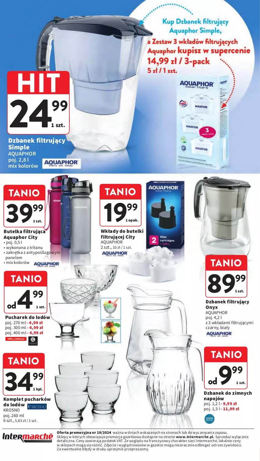 Gazetka promocyjna Intermarche - Gazetka Intermarche - ważna 09.05 do 15.05.2024 - strona 39 - produkty: Aquaphor, Dzbanek, Dzbanek filtrujący