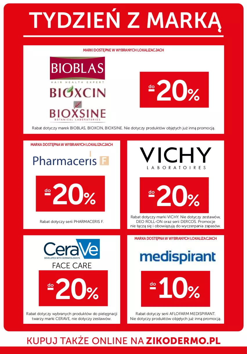 Gazetka promocyjna Ziko - Gazetka Ziko Dermo - ważna 24.07 do 06.08.2025 - strona 30 - produkty: Acer, CeraVe, Fa, Pharmaceris, Ser, Vichy