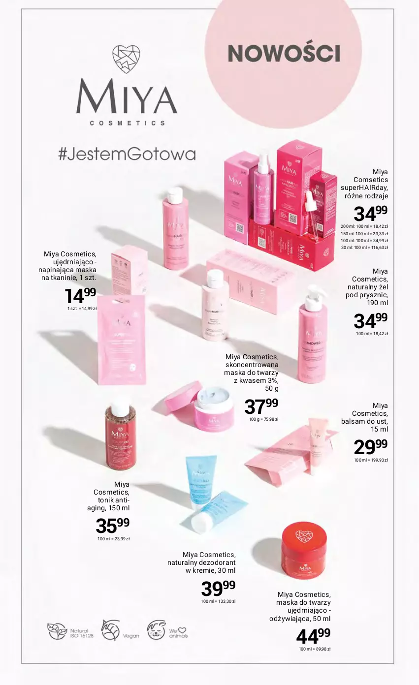 Gazetka promocyjna Rossmann - ważna 20.04 do 04.05.2022 - strona 2 - produkty: Balsam do ust, Dezodorant, Gin, Maska, Maska do twarzy, Miya Cosmetics, Tonik