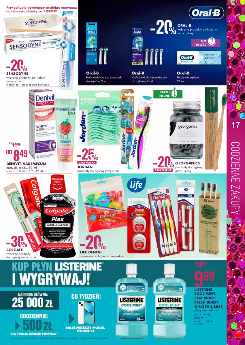 Gazetka promocyjna Super Pharm - Gazetka - ważna 17.02 do 02.03.2022 - strona 17 - produkty: Colgate, Denivit, Gin, LG, Listerine, Sensodyne, Vademecum