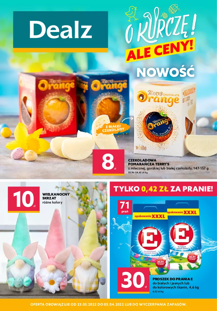 Gazetka promocyjna Dealz - NOWA GAZETKAO kurczę! Ale ceny! - ważna 23.03 do 05.04.2022 - strona 1 - produkty: Proszek do prania, Skrzat