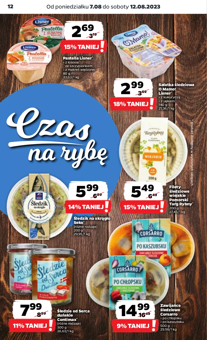 Gazetka promocyjna Netto - Artykuły spożywcze - ważna 07.08 do 12.08.2023 - strona 12 - produkty: Lisner, Pastella, Sałat, Sałatka, SEKO, Ser, Sos