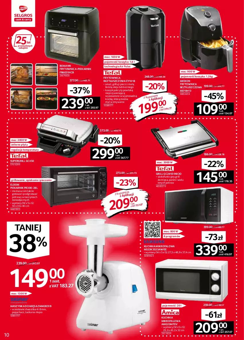 Gazetka promocyjna Selgros - Oferta przemysłowa - ważna 03.02 do 16.02.2022 - strona 10 - produkty: Fa, Gra, Grill, Kosz, Kuchnia, Maszynka, Mięso, Olej, Piec, Piekarnik, Por, Szynka