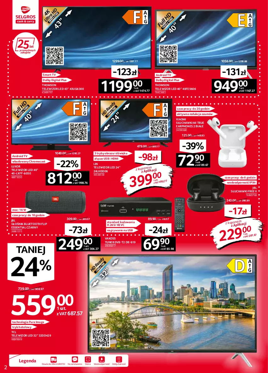 Gazetka promocyjna Selgros - Oferta przemysłowa - ważna 03.02 do 16.02.2022 - strona 2 - produkty: Android TV, Głośnik, Głośnik bluetooth, Gra, Gry, JBL, Obraz, Por, Pur, Słuchawki, Smart tv, Telewizor, Thomson