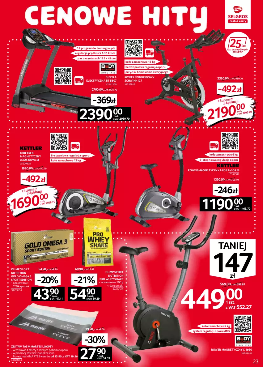 Gazetka promocyjna Selgros - Oferta przemysłowa - ważna 03.02 do 16.02.2022 - strona 23 - produkty: Bieżnia, Gra, Orbit, Orbitrek, Por, Rower, Sport, Top