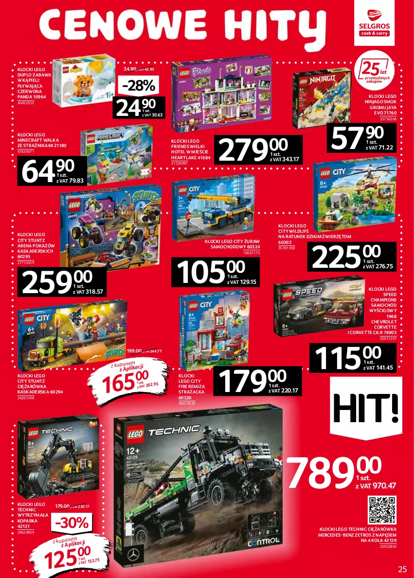 Gazetka promocyjna Selgros - Oferta przemysłowa - ważna 03.02 do 16.02.2022 - strona 25 - produkty: Kask, Klocki, LEGO, LEGO City, LEGO Duplo, LEGO Friends, LEGO Minecraft, LEGO Ninjago, LEGO Technic, Minecraft, Panda, Parka, Samochód