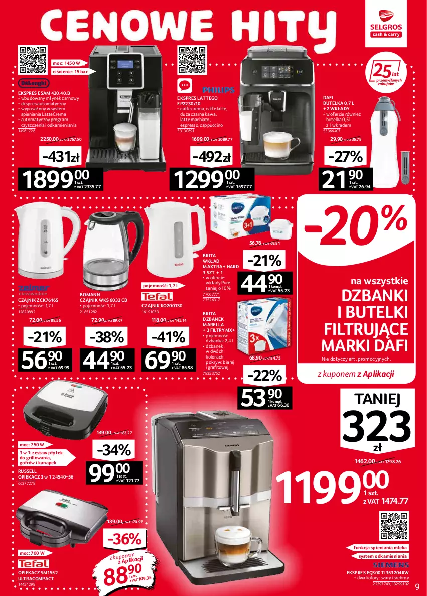 Gazetka promocyjna Selgros - Oferta przemysłowa - ważna 03.02 do 16.02.2022 - strona 9 - produkty: Brit, Brita, Cappuccino, Chia, Czajnik, Dzbanek, Gra, Grill, Kawa, Młynek, Pur