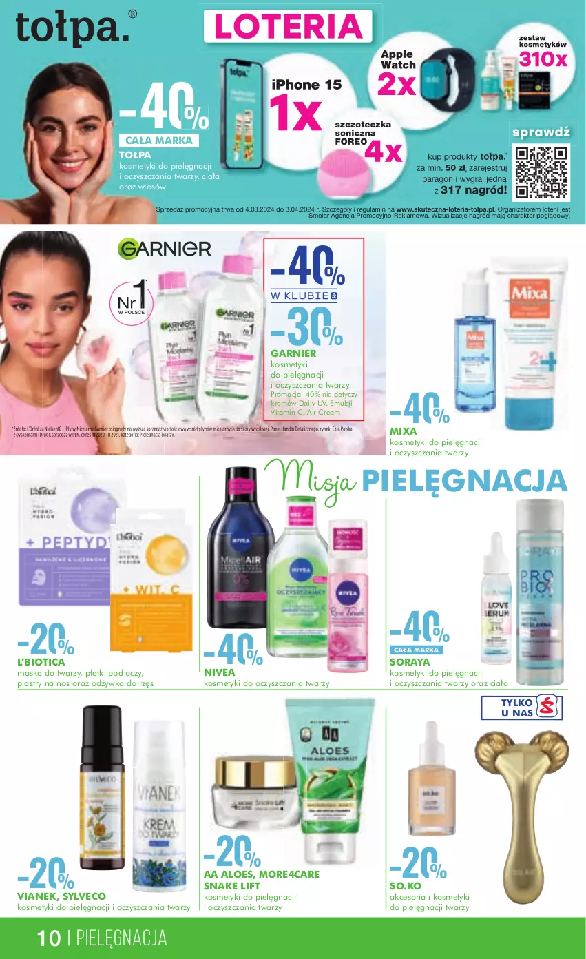 Gazetka promocyjna Super Pharm - Gazetka - ważna 19.03 do 03.04.2024 - strona 10 - produkty: Fa, Garnier, Kosmetyki do pielęgnacji, L’Oréal, Maska, Maska do twarzy, Mixa, Nivea, Odżywka, Tołpa