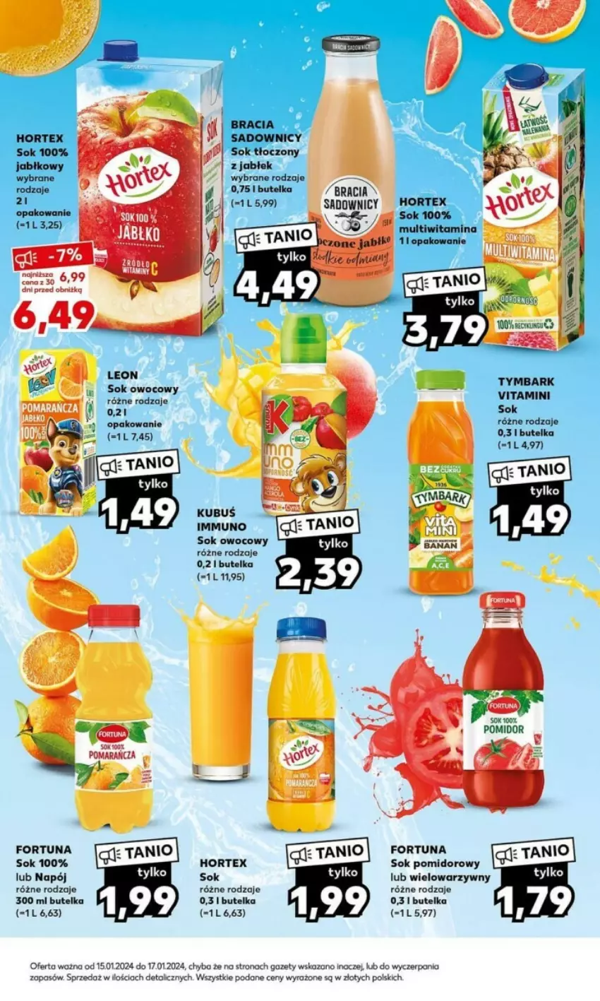 Gazetka promocyjna Kaufland - ważna 15.01 do 17.01.2024 - strona 14 - produkty: Fortuna, Hortex, Leon, Napój, Sok