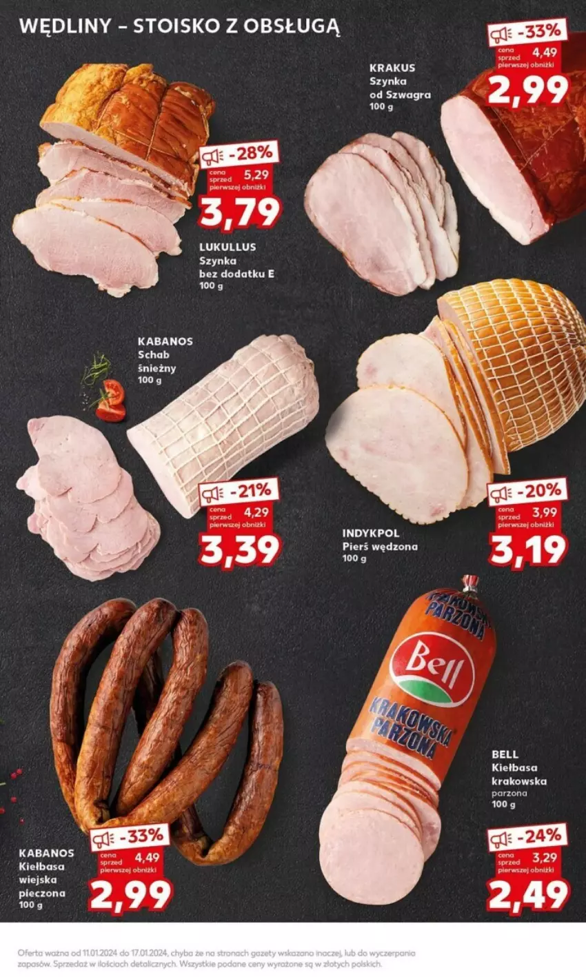 Gazetka promocyjna Kaufland - ważna 15.01 do 17.01.2024 - strona 7 - produkty: Bell, Gra, Kabanos, Kiełbasa, Krakus, Piec, Szynka