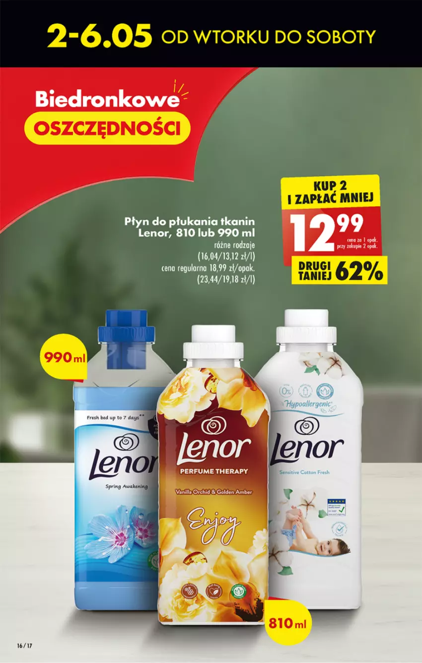 Gazetka promocyjna Biedronka - ważna 01.05 do 06.05.2023 - strona 16 - produkty: Dron, Lenor, Perfum, Płyn do płukania