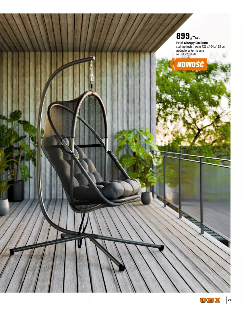 Gazetka promocyjna Obi - Gazetka OBI - ważna 09.04 do 30.09.2025 - strona 21 - produkty: Dzieci, Fotel, Huśtawka, Piec