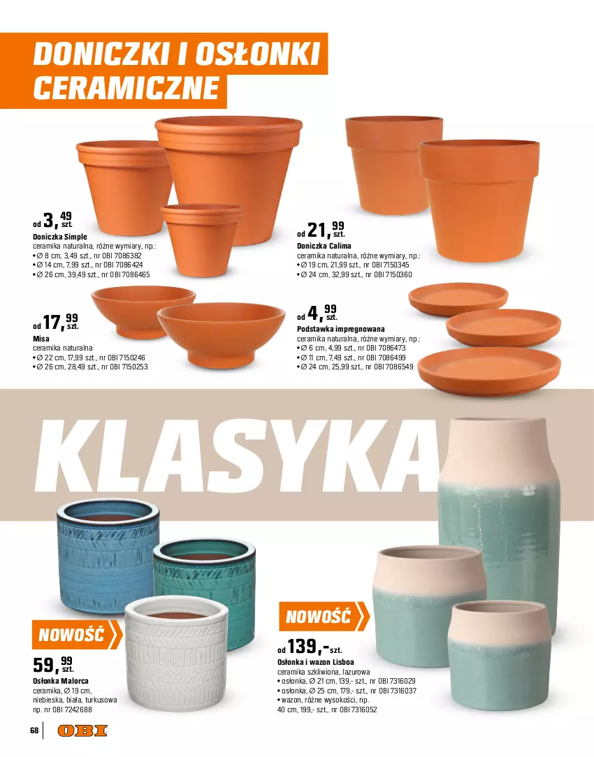 Gazetka promocyjna Obi - Gazetka OBI - ważna 09.04 do 30.09.2025 - strona 68 - produkty: Bell, Cement, Lazur, Osłonka, Sok, Venus, Wazon