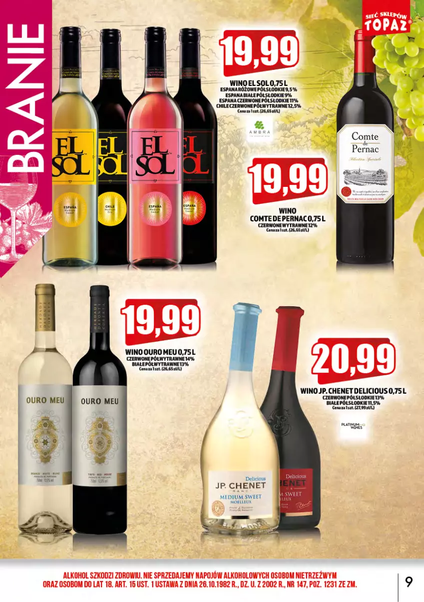 Gazetka promocyjna Topaz - Gazetka - ważna 01.07 do 31.07.2023 - strona 9 - produkty: Wino