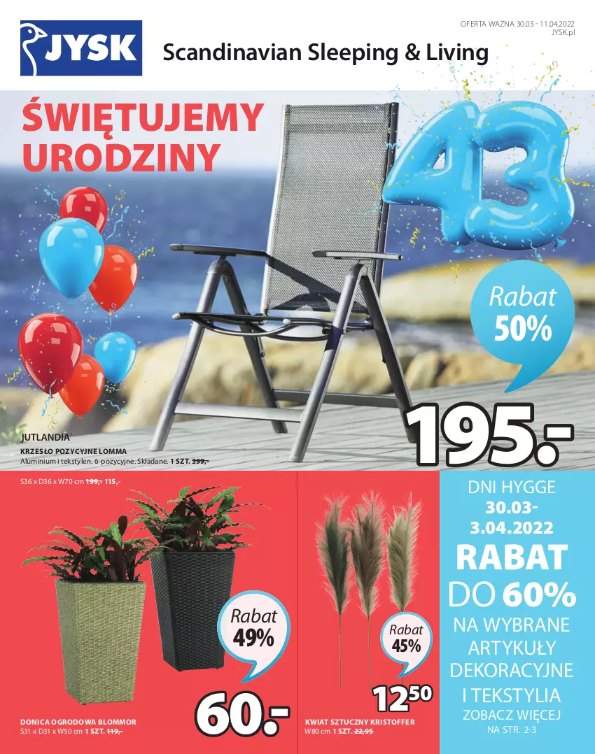 Gazetka promocyjna Jysk - Oferta tygodnia - ważna 30.03 do 11.04.2022 - strona 2 - produkty: Krzesło