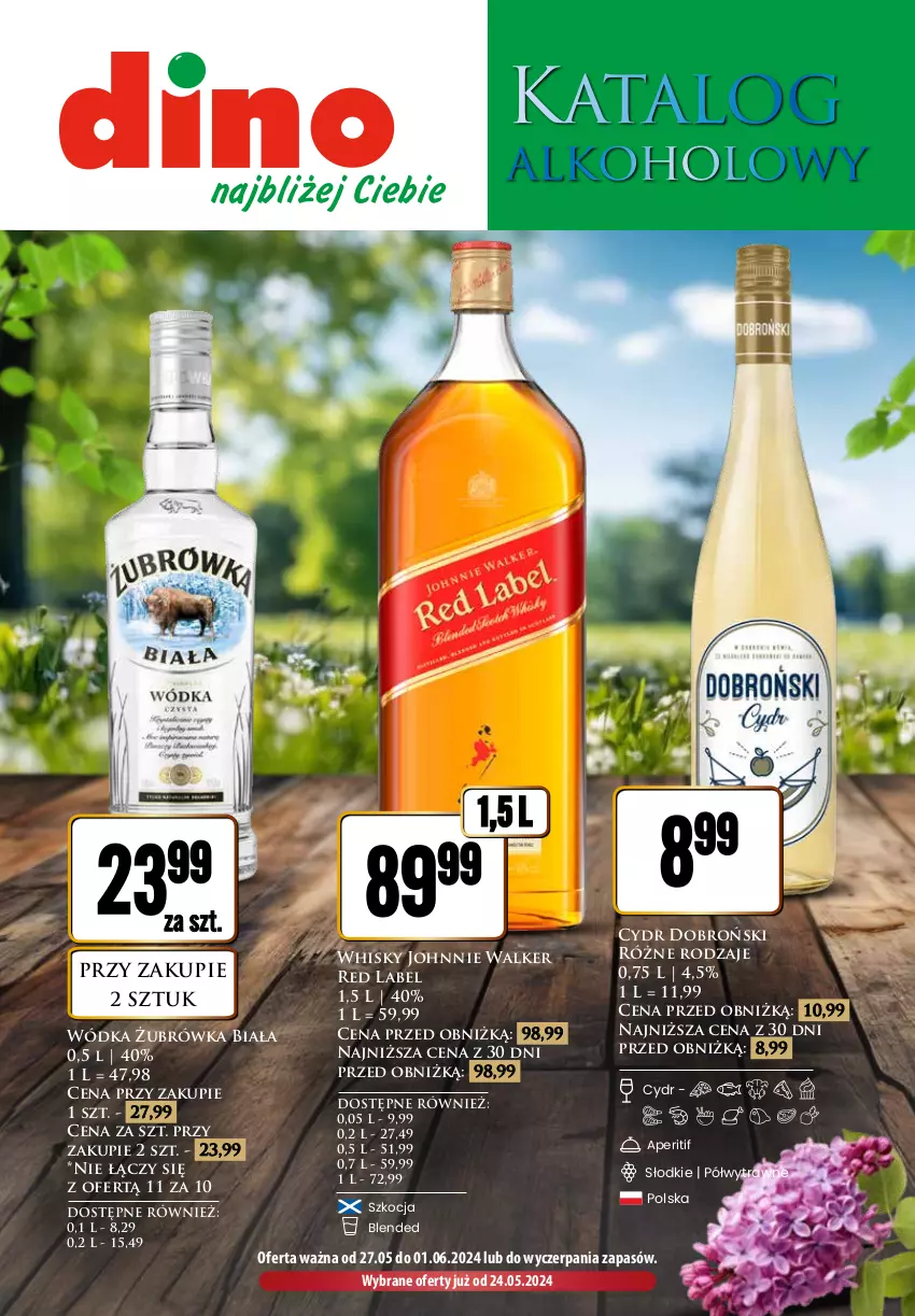 Gazetka promocyjna Dino - Katalog alkoholowy / maj 2024 - ważna 27.05 do 01.06.2024 - strona 1 - produkty: Johnnie Walker, Koc, Whisky, Wódka