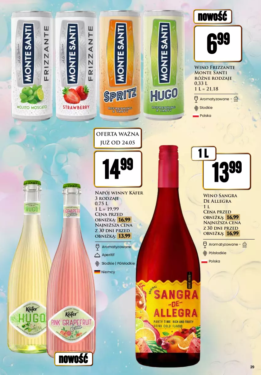 Gazetka promocyjna Dino - Katalog alkoholowy / maj 2024 - ważna 27.05 do 01.06.2024 - strona 29 - produkty: Gra, Monte, Monte Santi, Napój, Wino