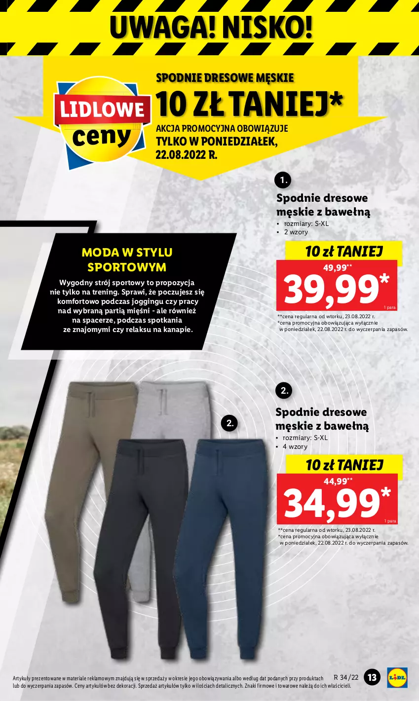 Gazetka promocyjna Lidl - GAZETKA - ważna 22.08 do 28.08.2022 - strona 13 - produkty: Acer, Dres, Gin, Moda, Por, Spodnie, Spodnie dresowe, Sport, Waga